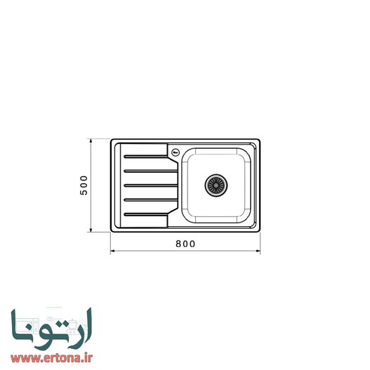 سینک توکار بیمکث مدل 932